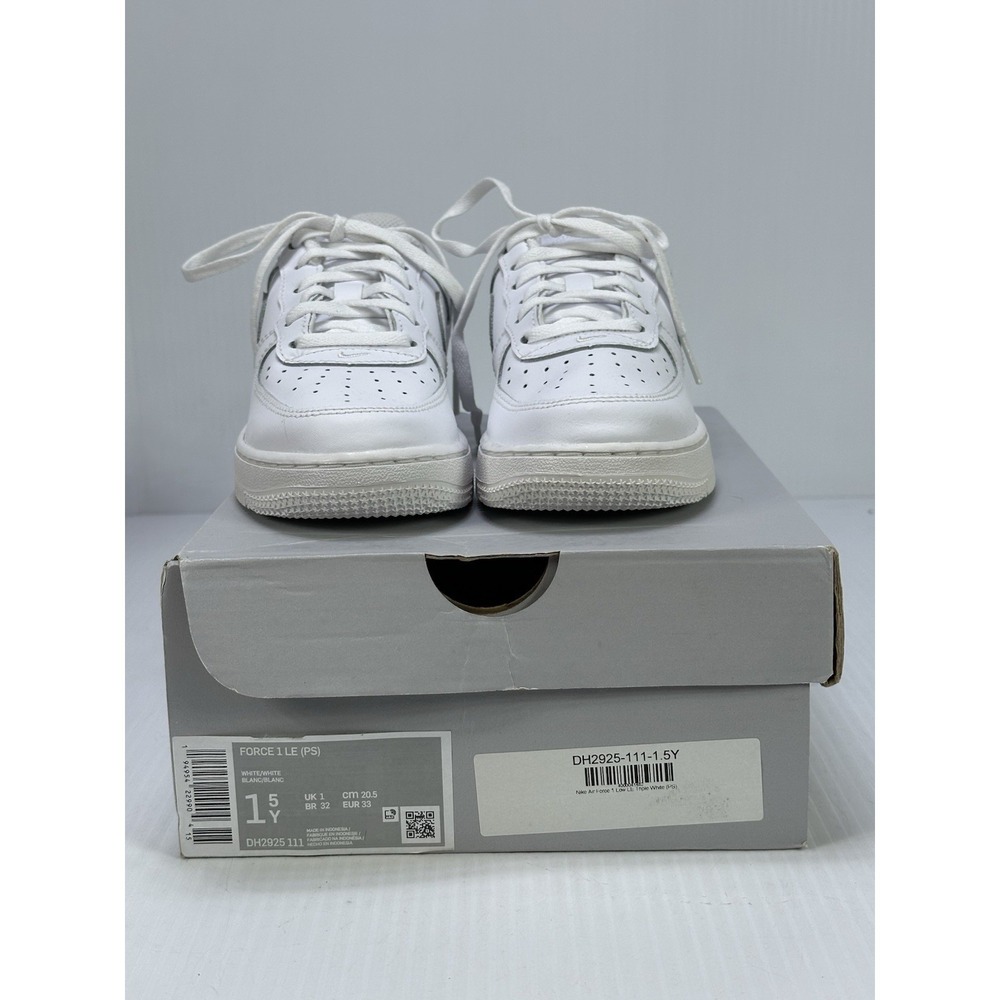 Nike Air Force 1 LE PS Triple White Sneakers DH2925-111 Mens Kids 1.5Y‎